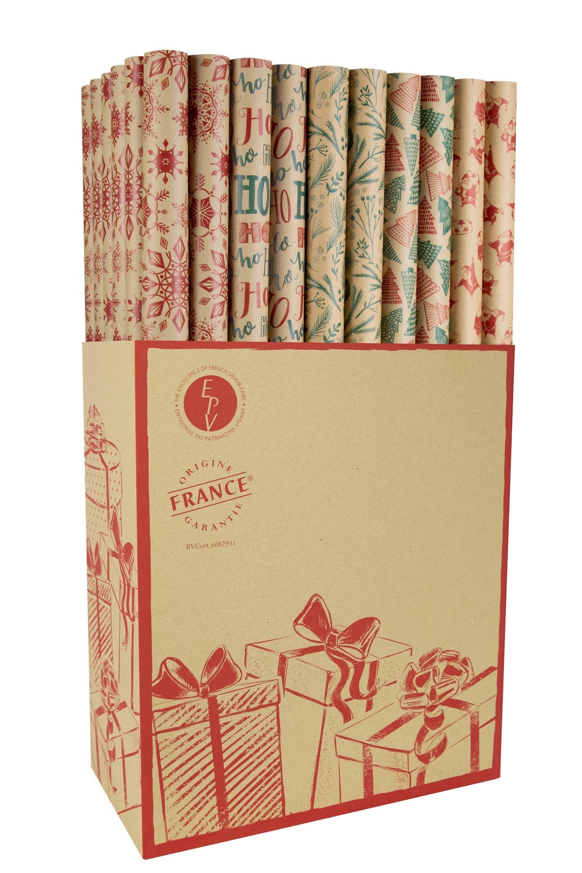 Kraft Christmas wrapping paper roll