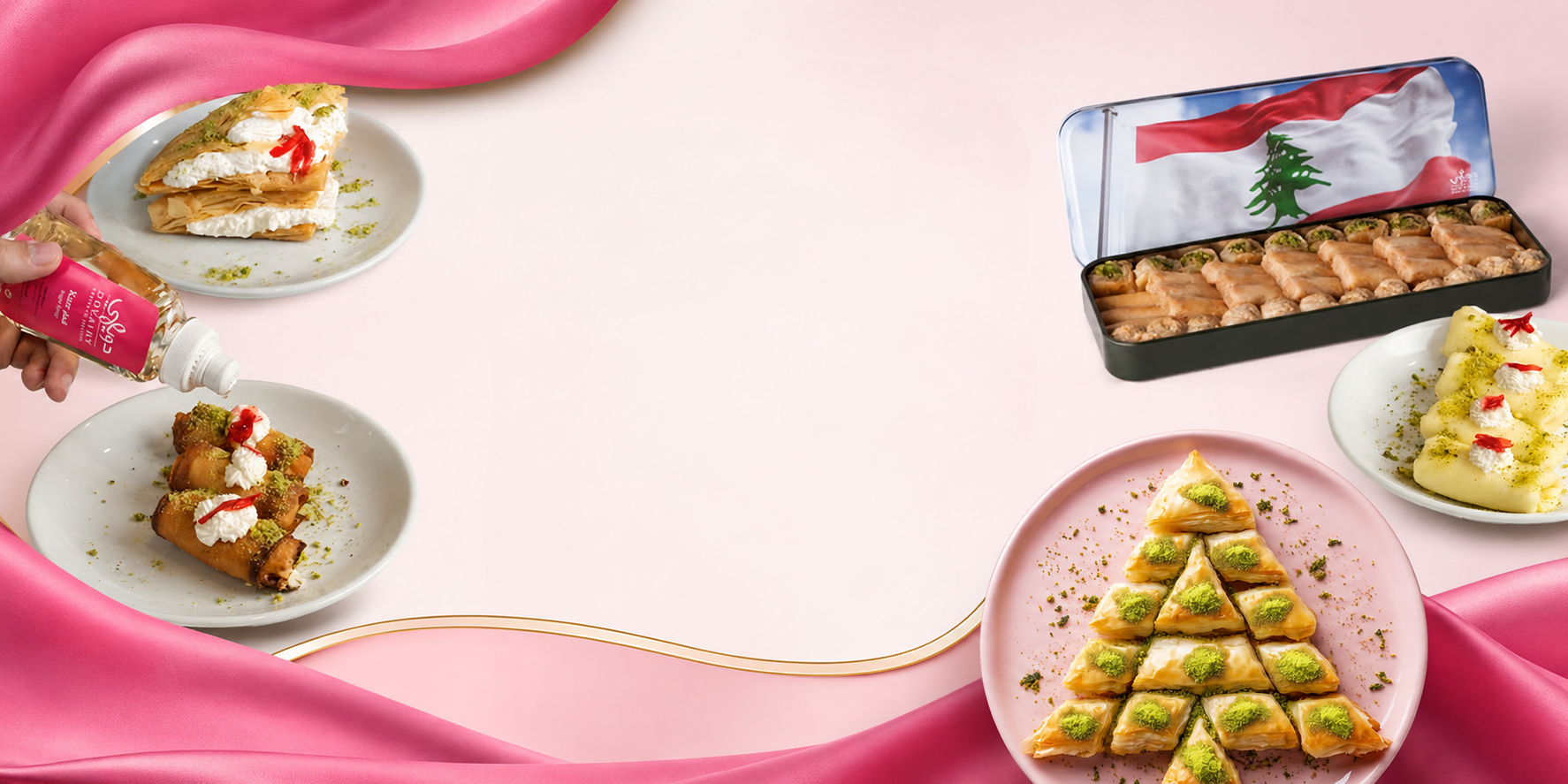 Lebanese sweets worldwide delivery including baklava and maamoul gift boxes