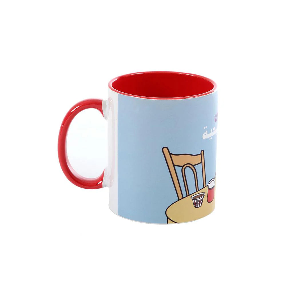 Red Ahla Sobhieh Porcelain Mug