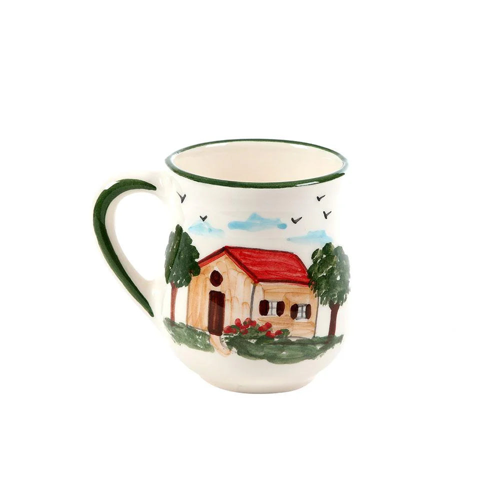 Handmade Traditional Lebanese House ceramic mug with Arabic typography crafted in Lebanon