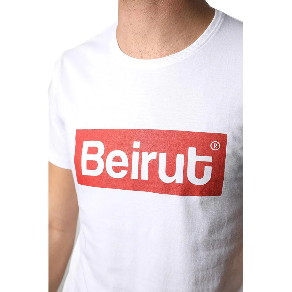 Beirut Red On White Men’s T-Shirt