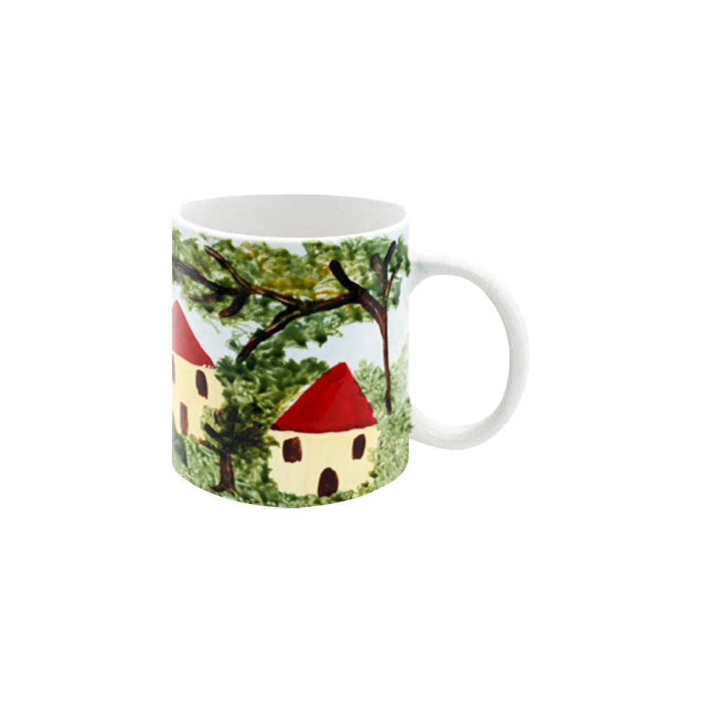 Handmade Arabic Letters ceramic mug with colorful Arabic calligraphy crafted in Lebanon