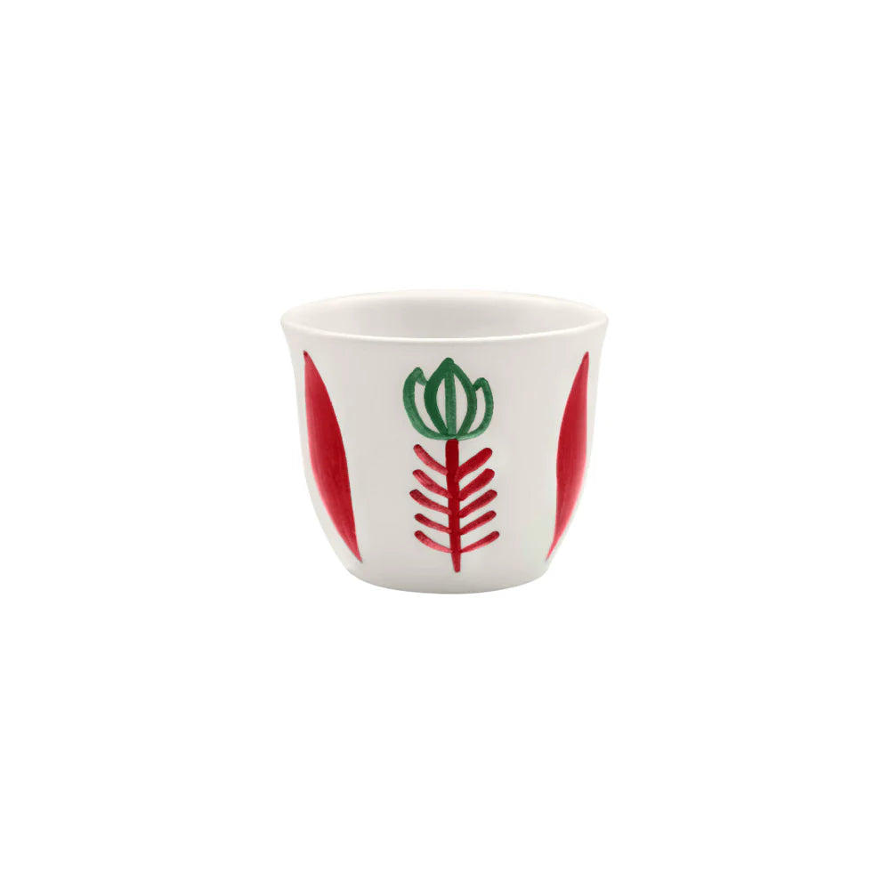 Tulip Red Ceramic Coffee Cup
