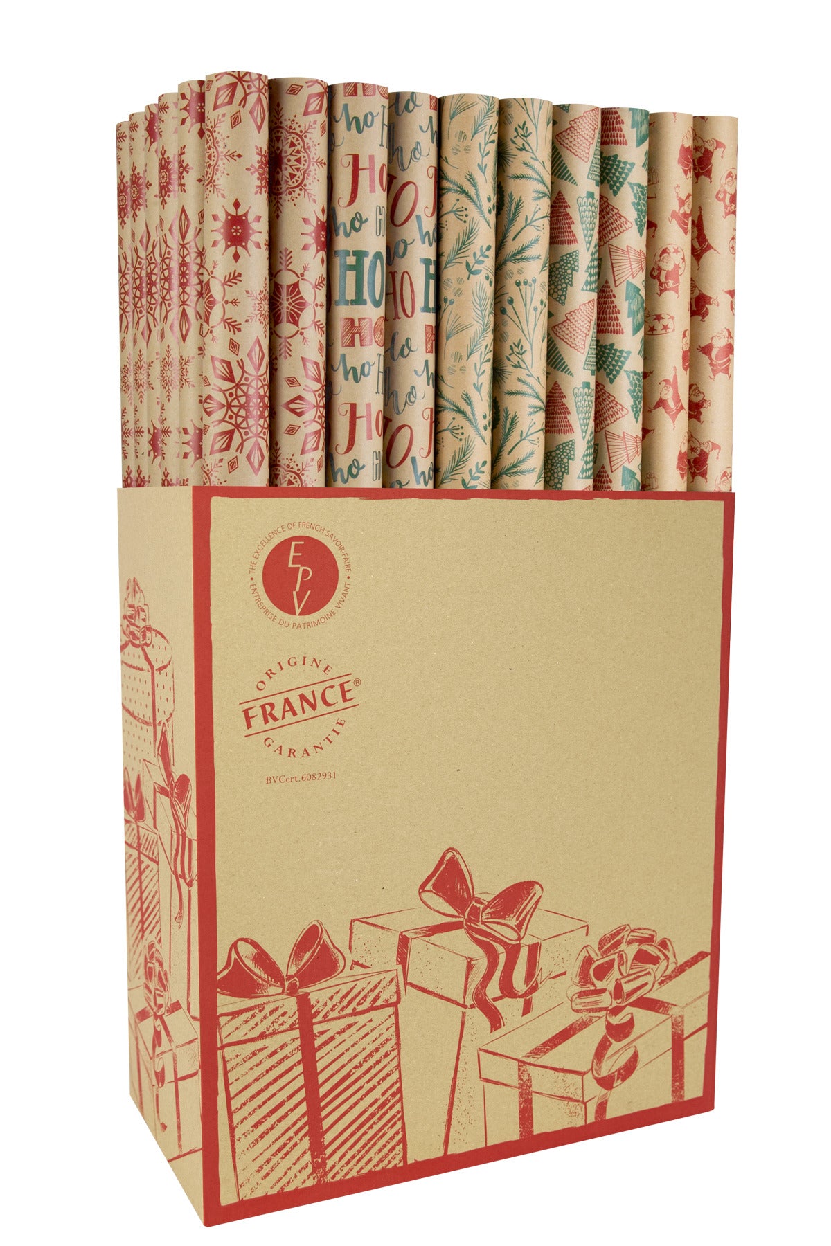 Kraft Christmas wrapping paper roll