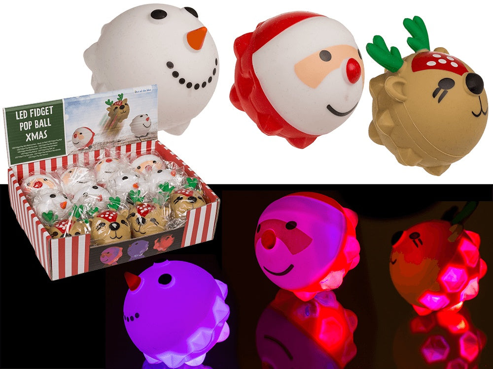 Christmas squeeze toys with LED light