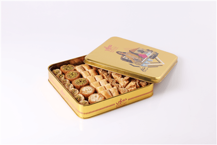 Baklava Light Lebanese sweets assortment in elegant luxury tin box by Douaihy Sweets