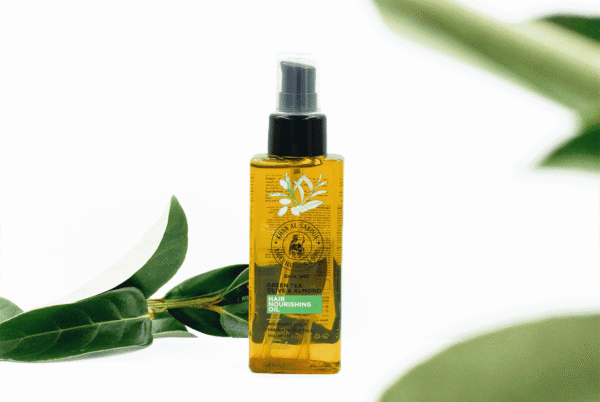 Khan Al Saboun green tea hair nourishing oil 100ml natural hair care Lebanon