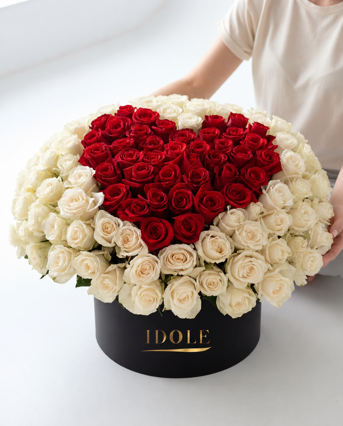Heartbeat – Red & White Roses by Fleurs De La Sagesse