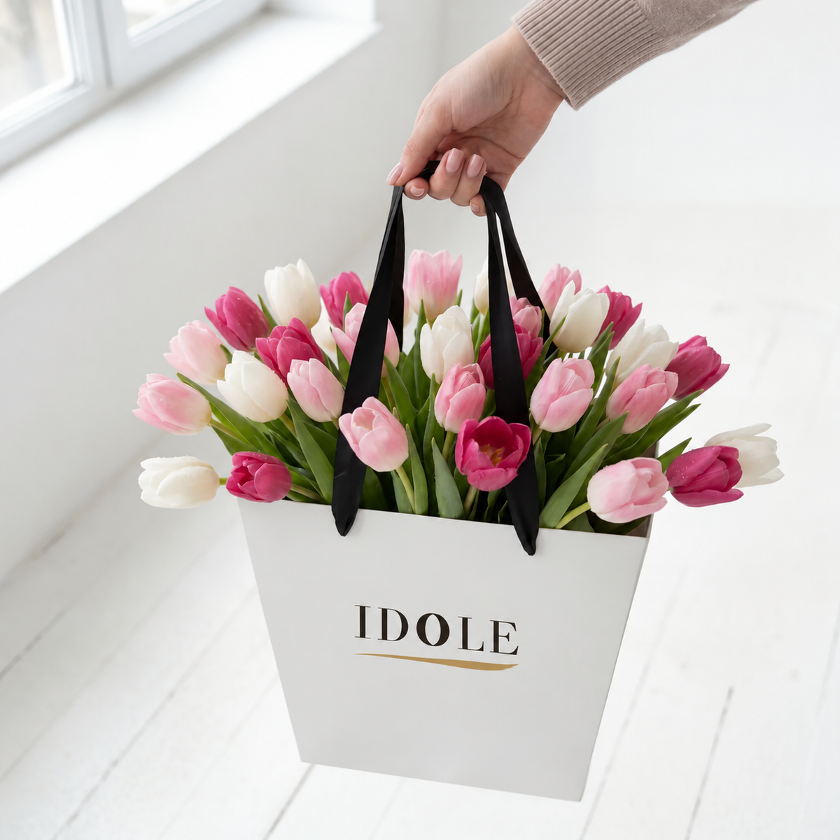 Radiant Joy Tulip Bouquet | 30 Tulips | Flower Delivery Lebanon by Fleurs De La Sagesse