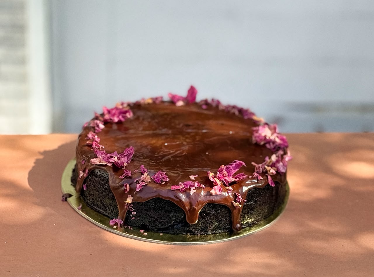 Vegan Chocolate Rose Cake by Idole Lebanon