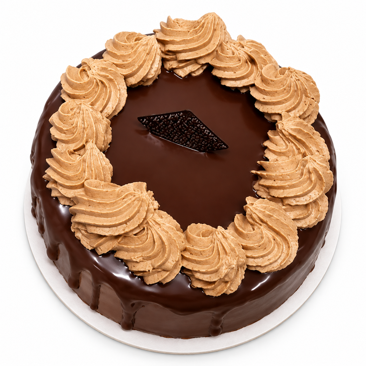 10 cm chocolate sponge cake filled with chocolate cream