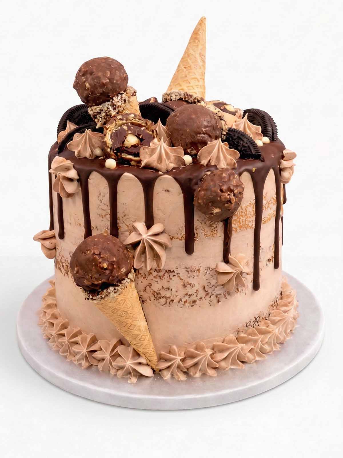 nutella ferrero rocher chocolate drip cake with hazelnuts birthday cake Lebanon