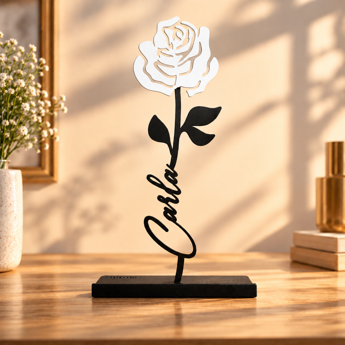 Portret Personalized Rose – White