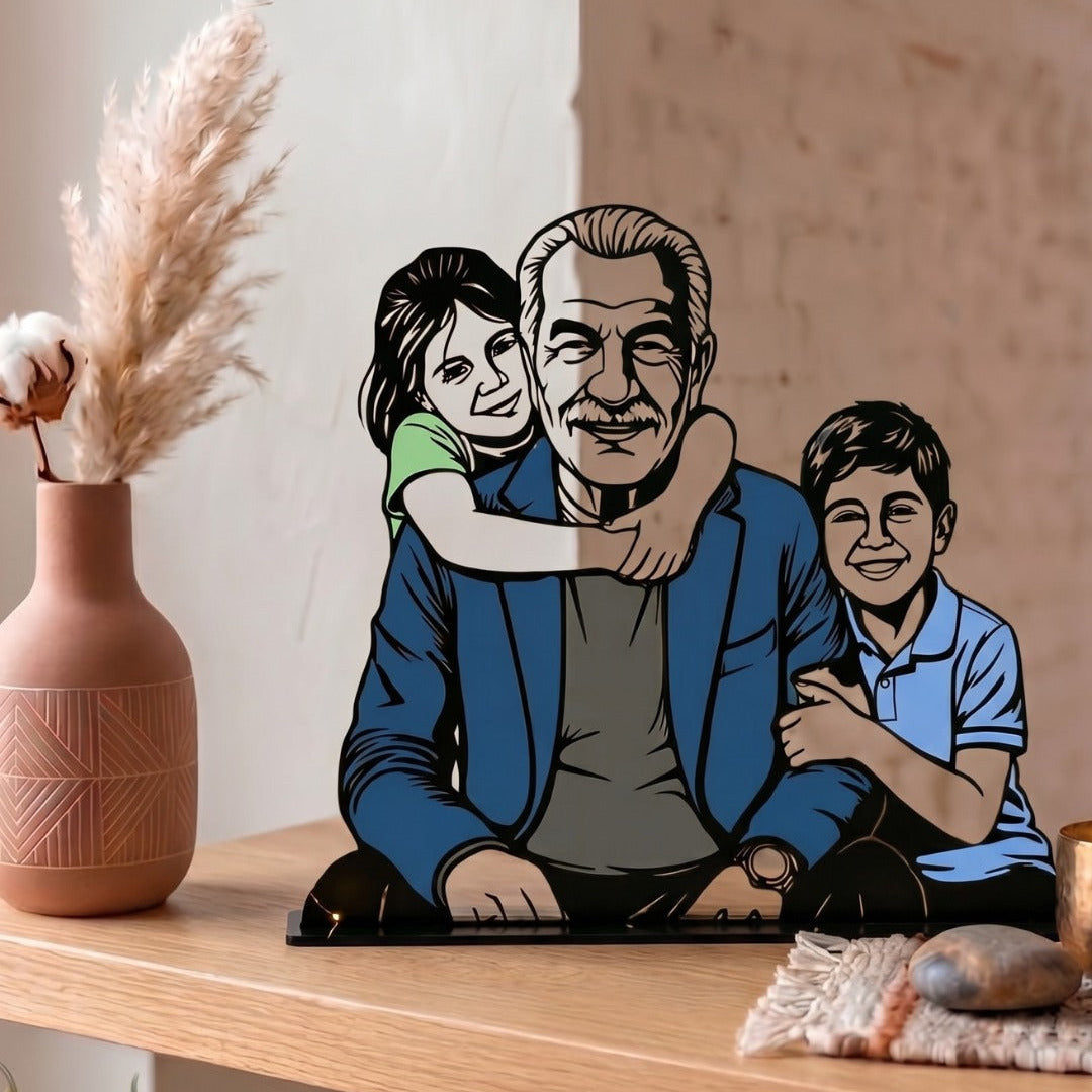 Personalized metal gift by Portret Lebanon with premium gift box and luxury gift bag from Idole Lebanon