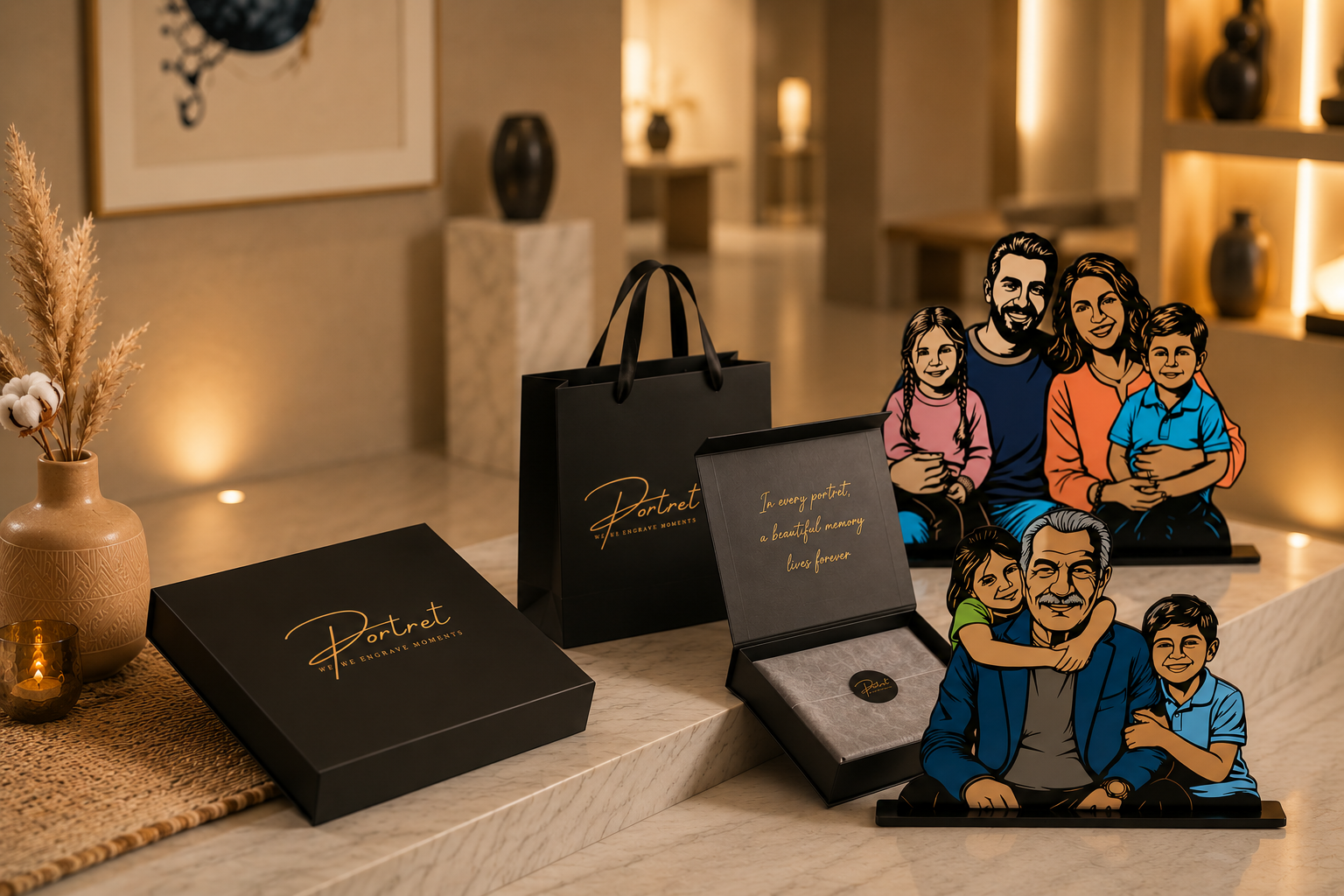 Personalized UV colored metal portrait handcrafted from a custom photo by Portret Lebanon with vibrant full-color printing.