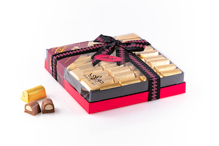 Luxury Belgian chocolates filled with Lebanese baklava flavors by Douaihy Sweets