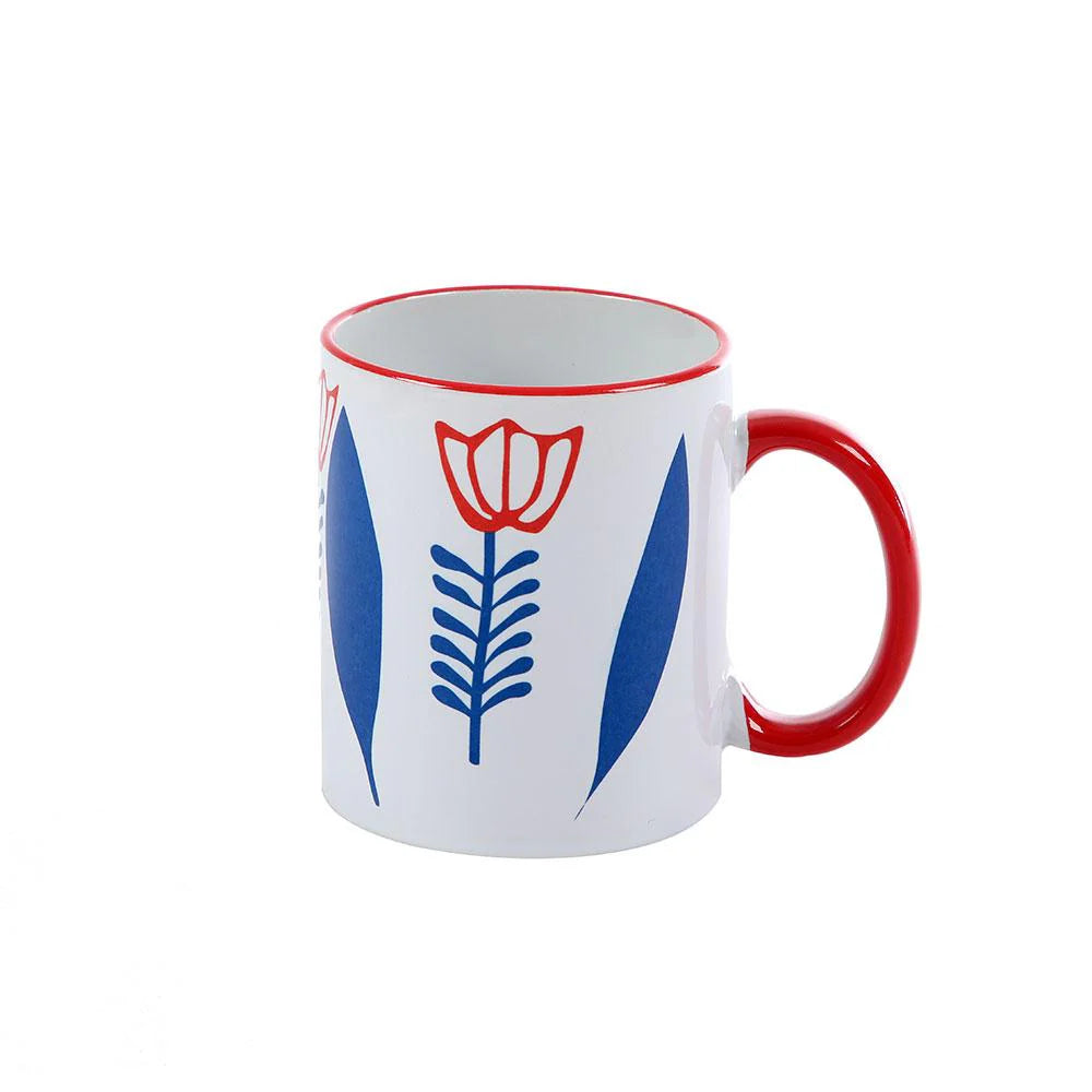 Blue Lebanese Chaffe Porcelain Mug