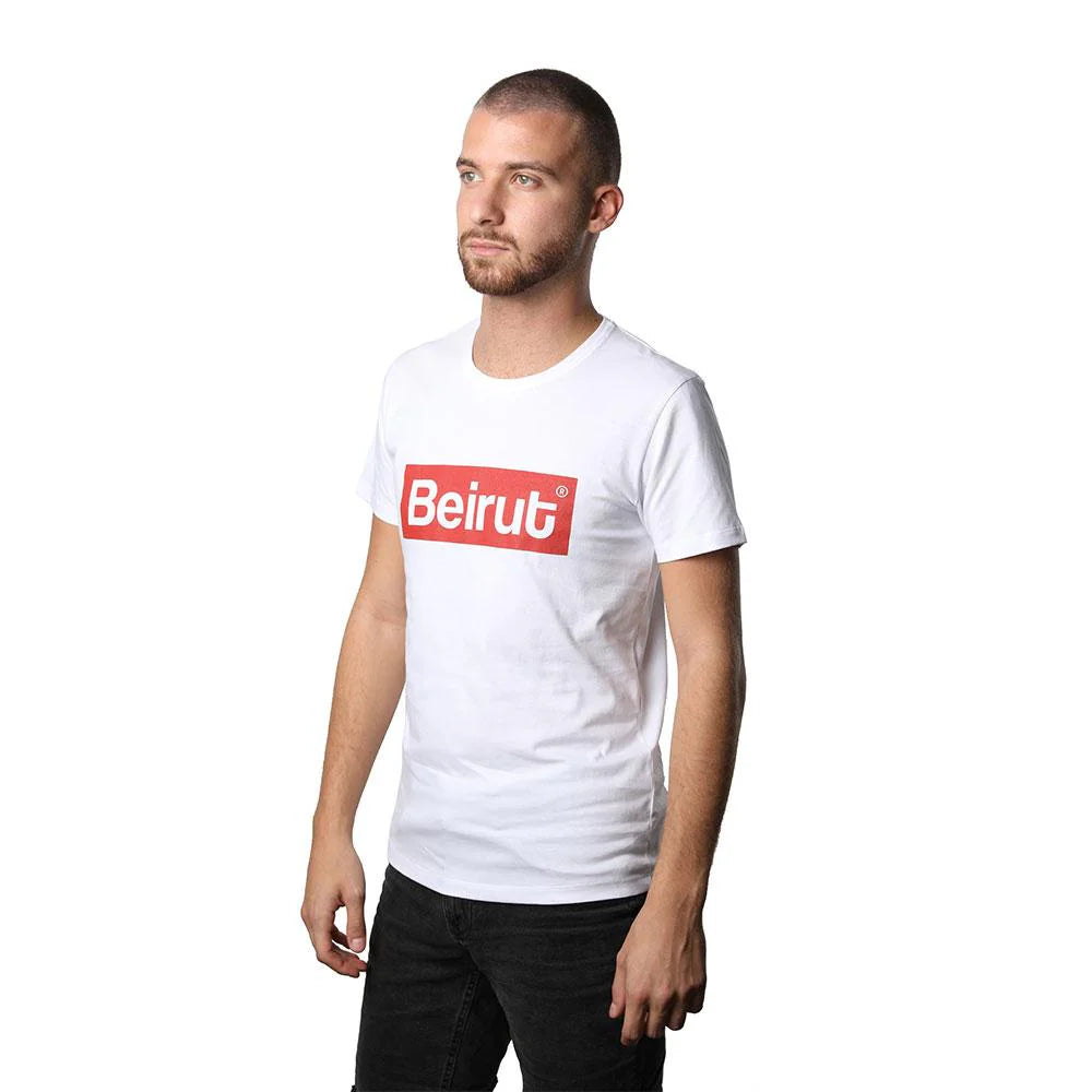 Beirut Red On White Men’s T-Shirt