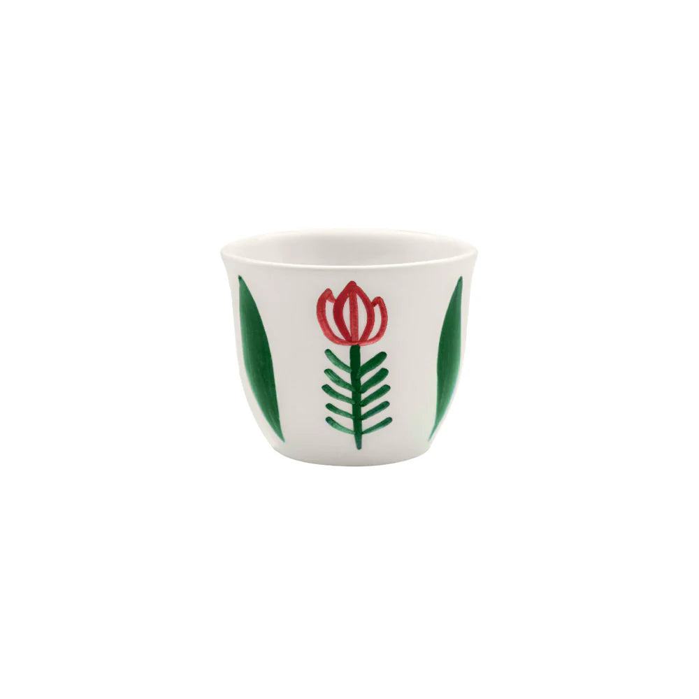 Tulip Green Ceramic Coffee Cup