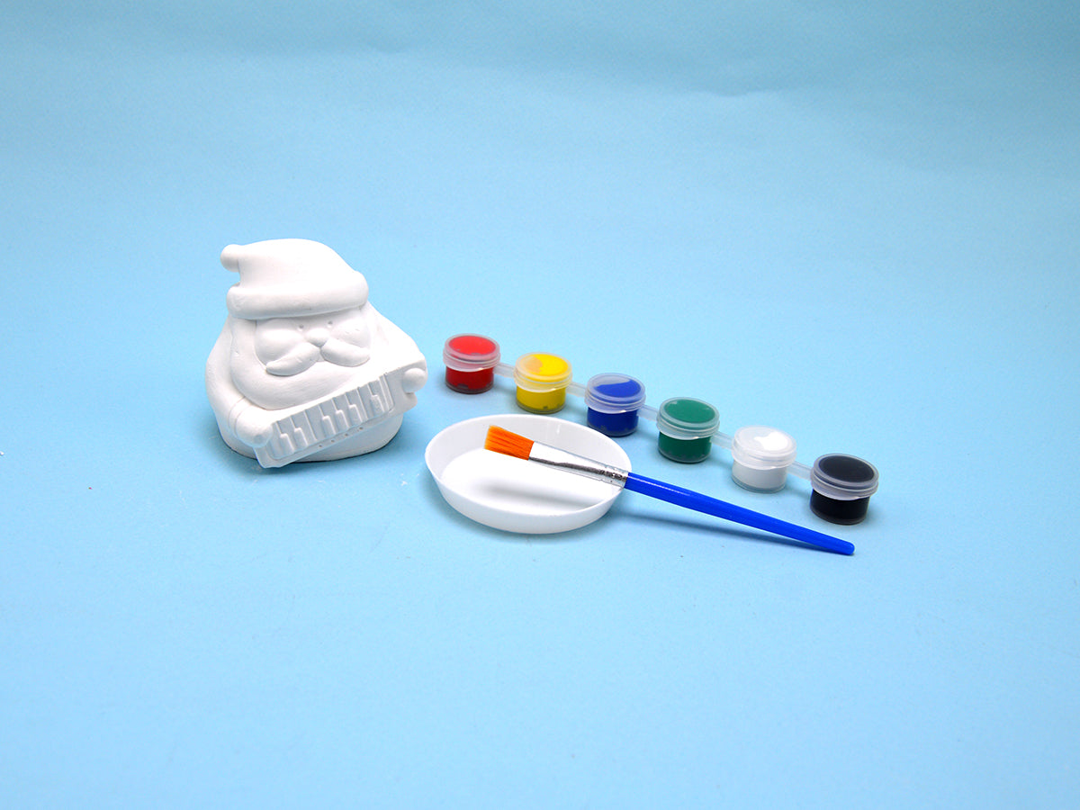 Ceramic Santa painting set with brushes and acrylic colours