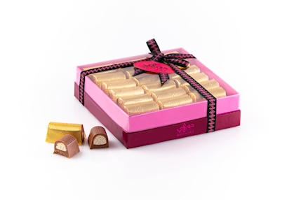 Luxury Belgian chocolate filled with Lebanese baklava by Douaihy Sweets