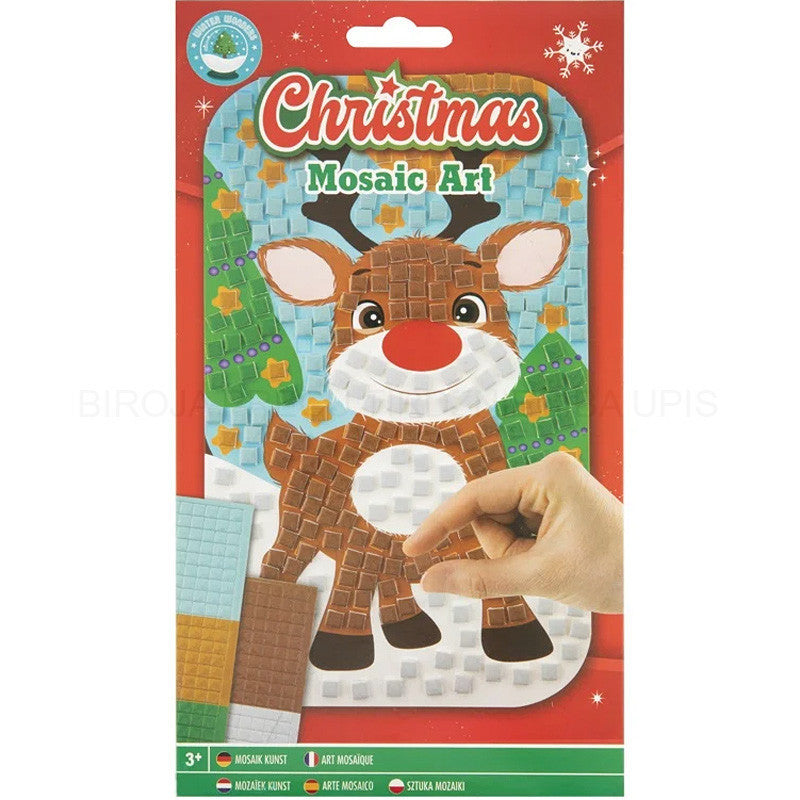 Reindeer mosaic art kit for kids