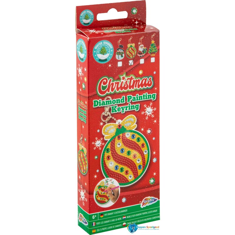 Christmas ball diamond painting keyring kit