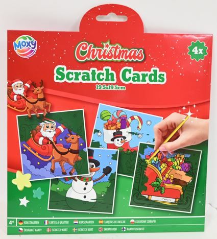 Christmas scratch art cards with pen