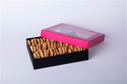 Traditional Lebanese Barazek sesame and pistachio cookies by Douaihy Sweets