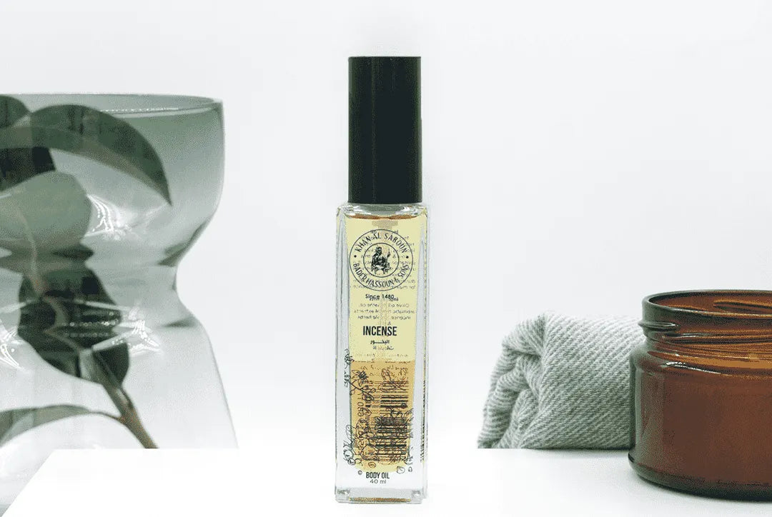 Khan Al Saboun incense body oil 40ml oriental fragrance Lebanon