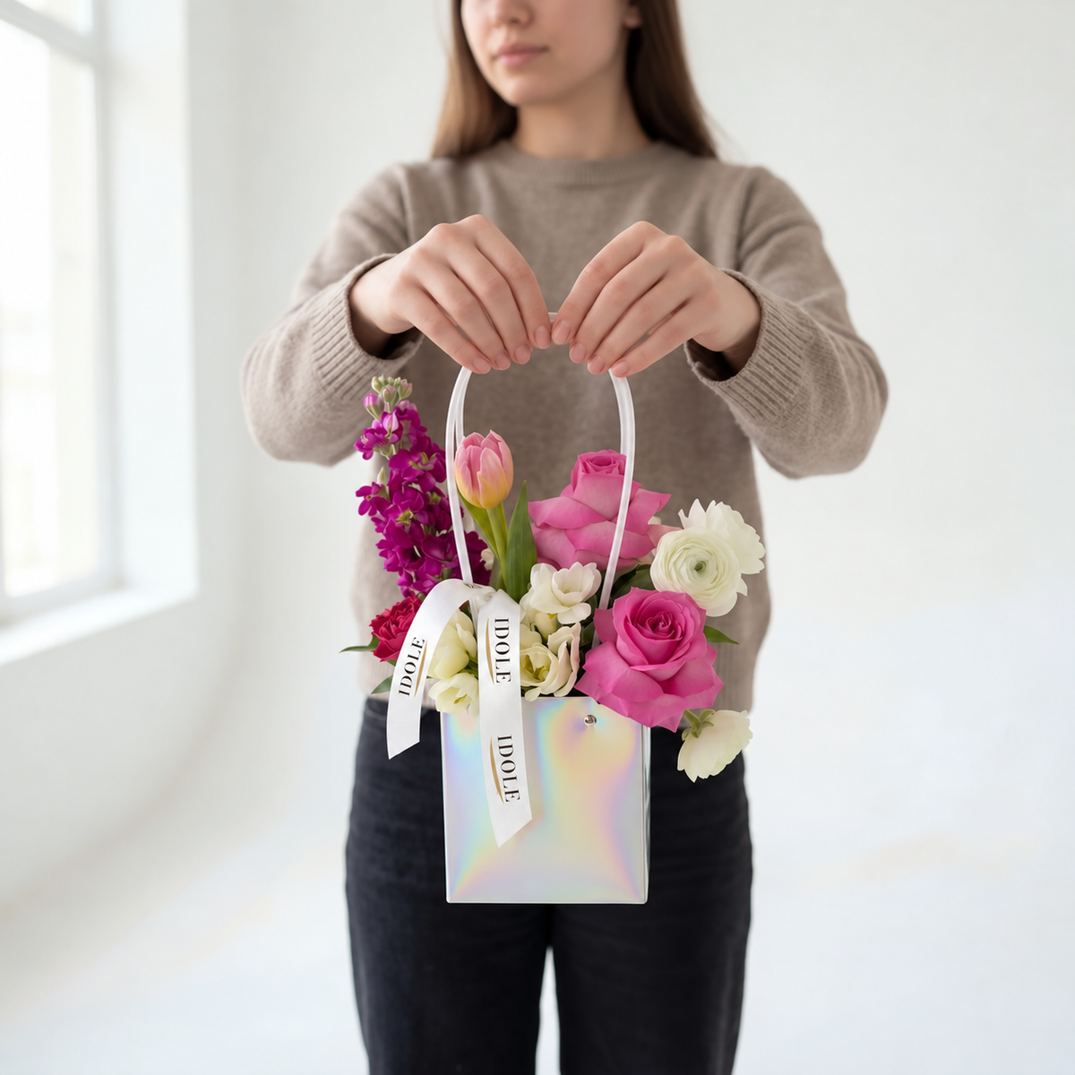 Pastel Skies Small Flower Bag | Fresh Flowers Delivery Lebanon by Fleurs De La Sagesse
