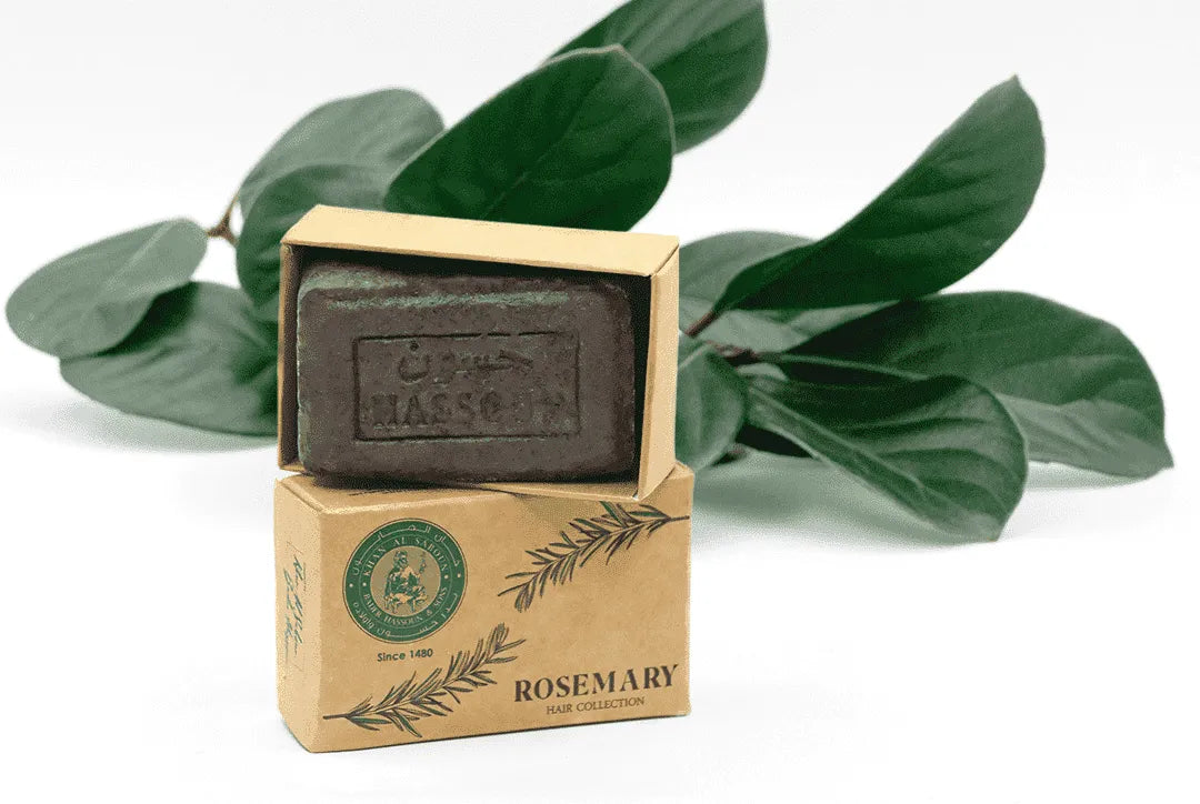Khan Al Saboun rosemary shampoo soap bar 100g natural hair care Lebanon