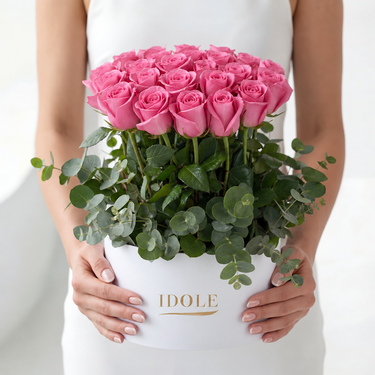 Soft Embrace Rose Box | 24 Pink Roses | Flower Delivery Lebanon by Fleurs De La Sagesse