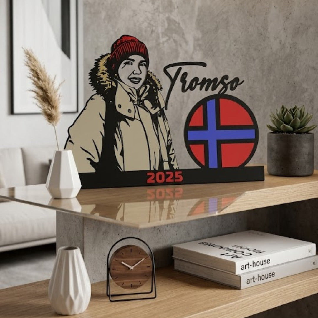 The Journey Portrait – Personalized UV Colored Steel Travel Memory Art by Portret