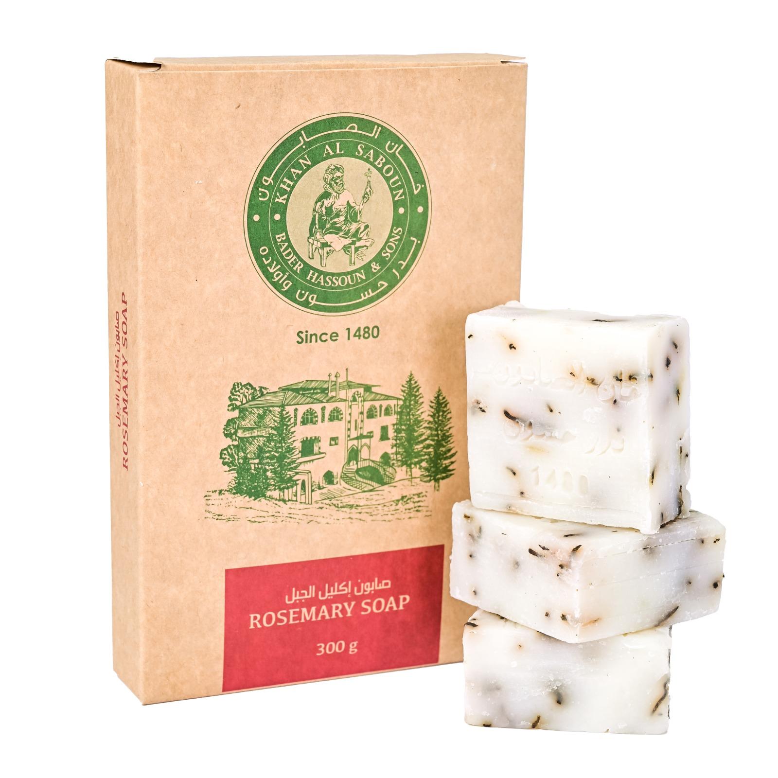 Khan Al Saboun rosemary soap packet for acne treatment and deep cleansing skincare