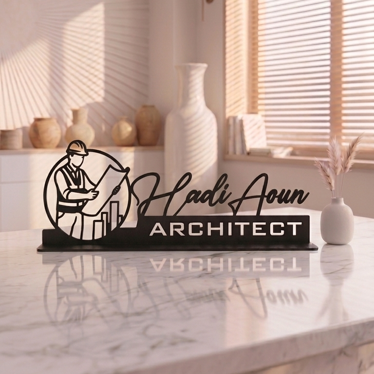 Architect – Personalized Metal Desk Name Plate — product detail 1