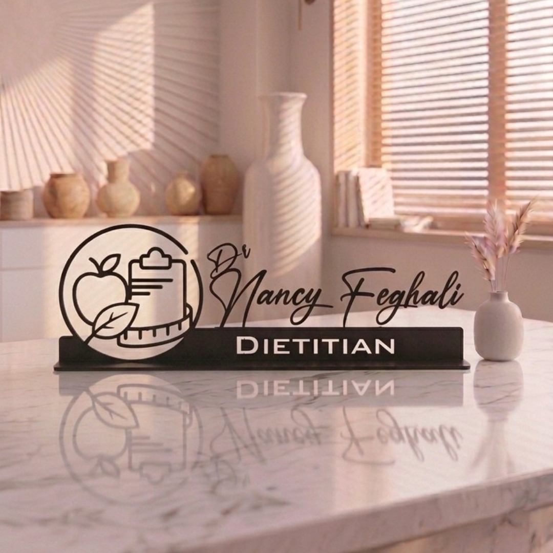 Dietitian – Personalized Metal Desk Name Plate — product detail 1