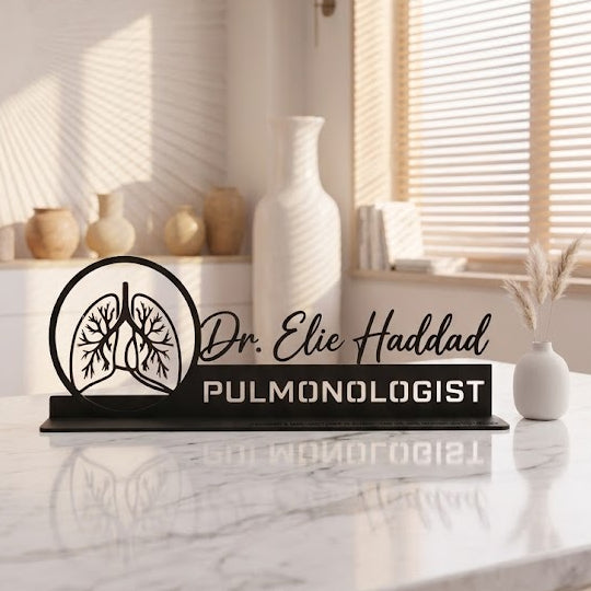 Pulmonologist – Personalized Metal Desk Name Plate