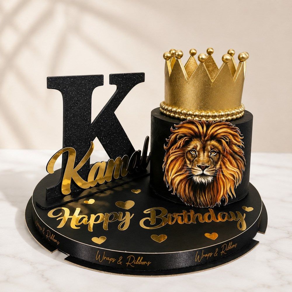 Royal Roar – Personalized King Birthday Cake