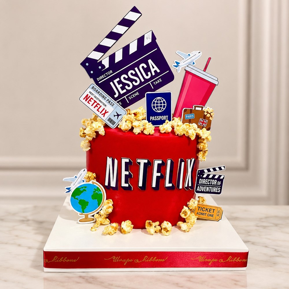 Movie Night – Netflix-Inspired Birthday Cake